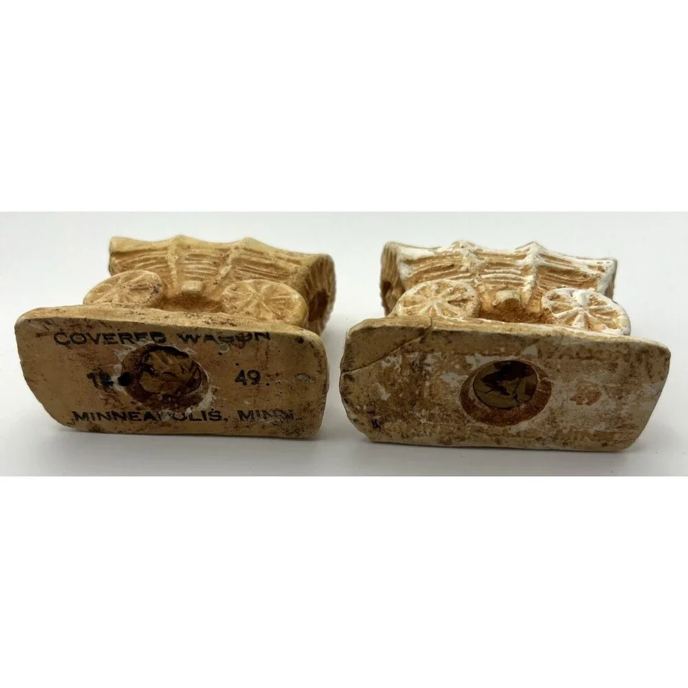 Ma and Pa Outhouse Salt/Pepper Shaker AND Covered Wagons 1949 Shakers